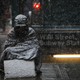 Illustration for article titled This Viral Photo of a Homeless Person Freezing on the Street Is Actually From 2013... in Canada